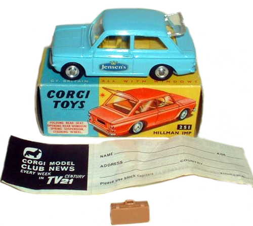 Corgi 251 Jensens logo on doors