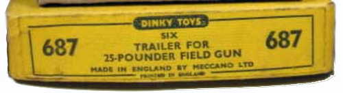 Dinky 687 Trade box for 6