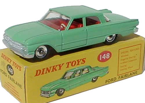 Dinky 148 Ford Fairlane red interior