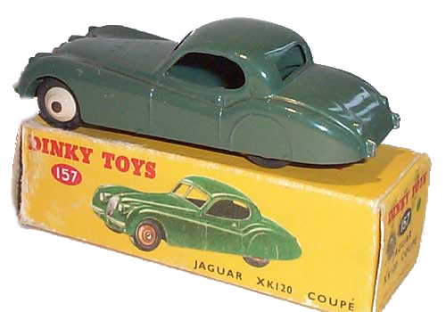 Dinky 157 Jaguar XK120 Coupe rear view