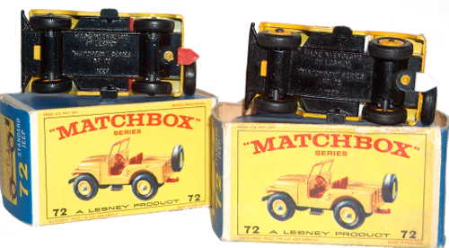 Matchbox 72 rare colours