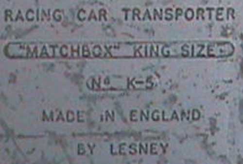 Matchbox King Size K-5